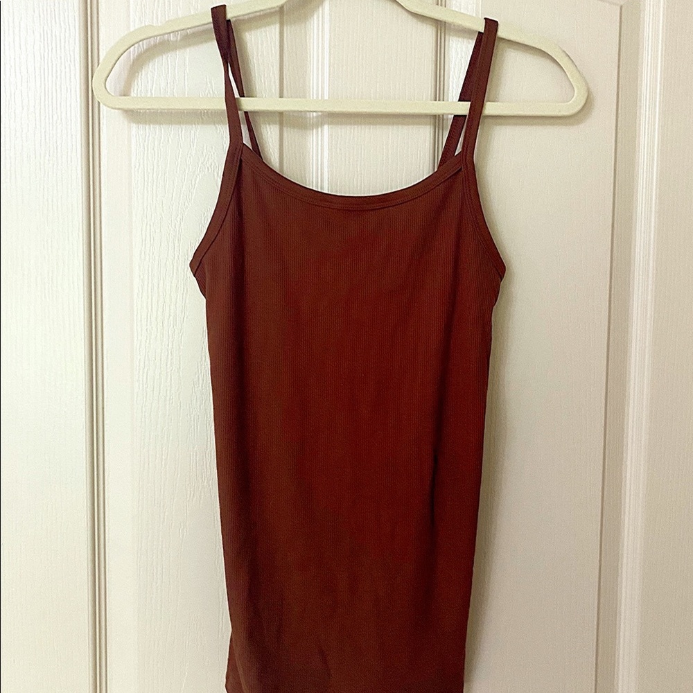 Chocolate brown stretchy tank top 🍫